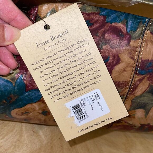 Patricia Nash‎ Womens Mia Fresco Bouquet Leather Purse Clutch Bag Multicolor NWT